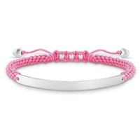 Thomas Sabo Ladies Pink Heart Silver Love Bridge Bracelet LBA0049-173-9-L19V