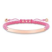 thomas sabo ladies pink heart rose love bridge bracelet lba0048 597 9  ...