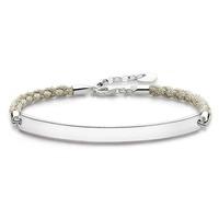 thomas sabo ladies silver love bridge beige bracelet lba0029 173 19 l1 ...