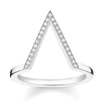 thomas sabo silver diamond open triangle ring d tr0020 725 14