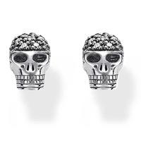 Thomas Sabo Rebel At Heart Silver Diamond Skull Earrings D_H0013-356-21