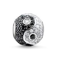 thomas sabo silver cz pave yin yang bead k0070 051 18