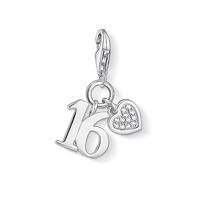 thomas sabo silver lucky number 16 charm 1358 051 14