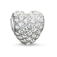 Thomas Sabo Silver Cubic Zirconia Pave Heart Bead K0081-051-14