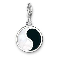 Thomas Sabo Silver Yin and Yang Onyx Mother of Pearl Charm 0066-063-18