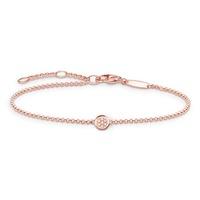 thomas sabo ladies diamond rose gold bracelet d a0004 923 14