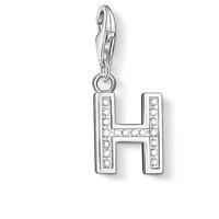 Thomas Sabo Silver Cubic Zirconia Letter H Charm 0230-051-14