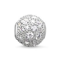 Thomas Sabo Silver Cubic Zirconia Crushed Pave Bead K0101-051-14