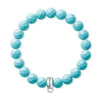 Thomas Sabo Silver Synthetic Turquoise Facet 17.5cm Bracelet X0192-404-17-17.5