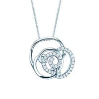 the real effect ladies sterling silver cubic zirconia open knot pendan ...