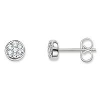 Thomas Sabo Silver 6mm Pave Round Stud Earrings H1848-051-14