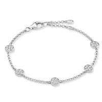 Thomas Sabo Silver 5 Pave Circle Bracelet A1330-051-14-L1