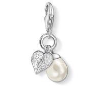 thomas sabo silver winged heart freshwater pearl charm 0779 082 14