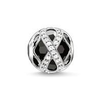 Thomas Sabo Silver Onyx Cubic Zirconia Karma Bead K0174-027-18