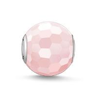 thomas sabo silver faceted rose quartz bead k0005 034 9