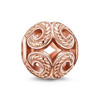 thomas sabo rose gold plated open work wave bead k0009 415 12