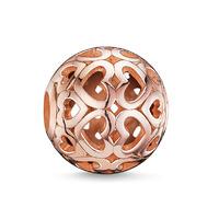 thomas sabo rose gold plated open work hearts bead k0018 415 12