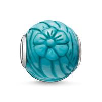 Thomas Sabo Silver Turquoise Howlite Sunflower Bead K0023-589-17