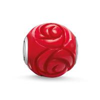 Thomas Sabo Silver Red Bamboo Coral Rose K0038-590-10