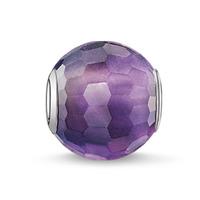 thomas sabo silver faceted amethyst bead k0089 163 13