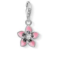Thomas Sabo Silver Pink Flower Charm 1354-041-9
