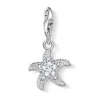 thomas sabo silver clear cz pave starfish charm 0917 051 14