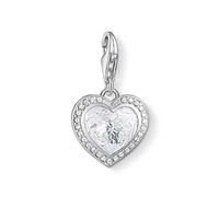 thomas sabo silver cubic zirconia heart charm 1362 051 14