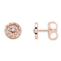 thomas sabo rose gold plated round open stud earrings h1760 416 14