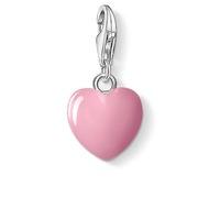 thomas sabo silver pink heart charm 0565 007 9