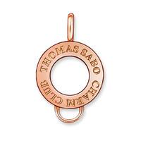 thomas sabo rose gold plated logo charm carrier x0182 415 12