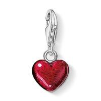 thomas sabo silver red enamel heart charm 0794 007 10