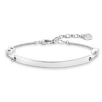 thomas sabo ladies silver infinity heart love bridge bracelet lba0100  ...