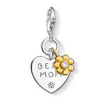 Thomas Sabo 2Colour Best Mom Heart CZ Flower Charm 0952-414-14