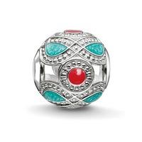 Thomas Sabo Karma Turquoise Red Enamel Ethnic Bead K0210-664-7