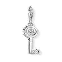 thomas sabo anniversary silver diamond key charm dc0026 725 14