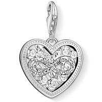 thomas sabo silver filigree rose heart charm 1315 051 14