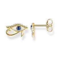 thomas sabo gold plated blue stone eye of horus earrings h1918 922 32