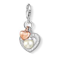 Thomas Sabo Cubic Zirconia Freshwater Pearl Heart Charm 0937-426-14