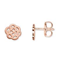 Thomas Sabo Rose Gold Plated Cut Out Flower Stud Earrings H1783-415-12