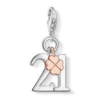 thomas sabo rose gold plated lucky 21 charm 0939 415 12