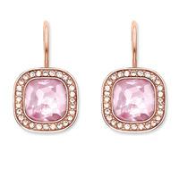 Thomas Sabo Rose Gold Plated Pink Cubic Zirconia Dropper Earrings H1830-633-9