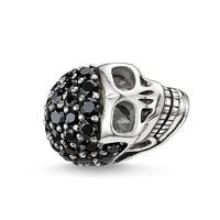 Thomas Sabo Silver Black CZ 9mm Small Skull Bead K0065-051-11