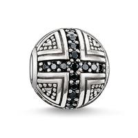 Thomas Sabo Silver Black CZ Cross Hero Bead K0030-051-11