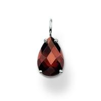 Thomas Sabo Silver Brown CZ Faceted Tear Drop Pendant PE523-051-2