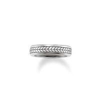 Thomas Sabo Silver Chevron Engraved Band Ring TR2003-001-12
