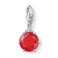 Thomas Sabo Silver July Red Synthetic Coral Charm 1260-590-10