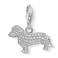 thomas sabo silver pave cubic zirconia dog charm 1098 051 14