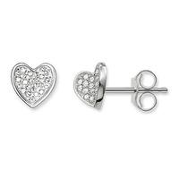 thomas sabo silver pave heart stud earrings h1863 051 14