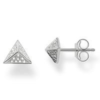 Thomas Sabo Silver Pave Pyramid Stud Earrings H1867-051-14