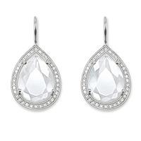 Thomas Sabo Silver Pear Shape Milky Quartz Drop Earrings H1843-690-14